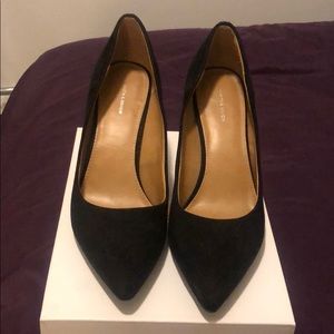 14 & union black suede pumps